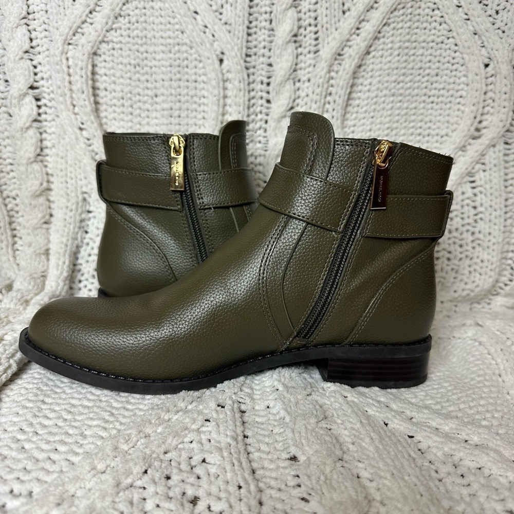 MICHAEL MICHAEL KORS Jilly Faux Pebbled Leather Ankle Boot Size 6 - Picture 2 of 9
